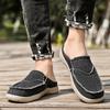 Casual  Outdoor Walking Slip on Men’s Shoes Comfortable Canvas Slippers Korean Trend Baotou Half Drag Slides Zapatillas Hombre