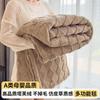 Solid Color Fluffy Blankets Thickened Wide Striped Blanket Soft Warm Sofa Bed Sheet Cover Chunky Nap Blanket Home Bedroom Decor