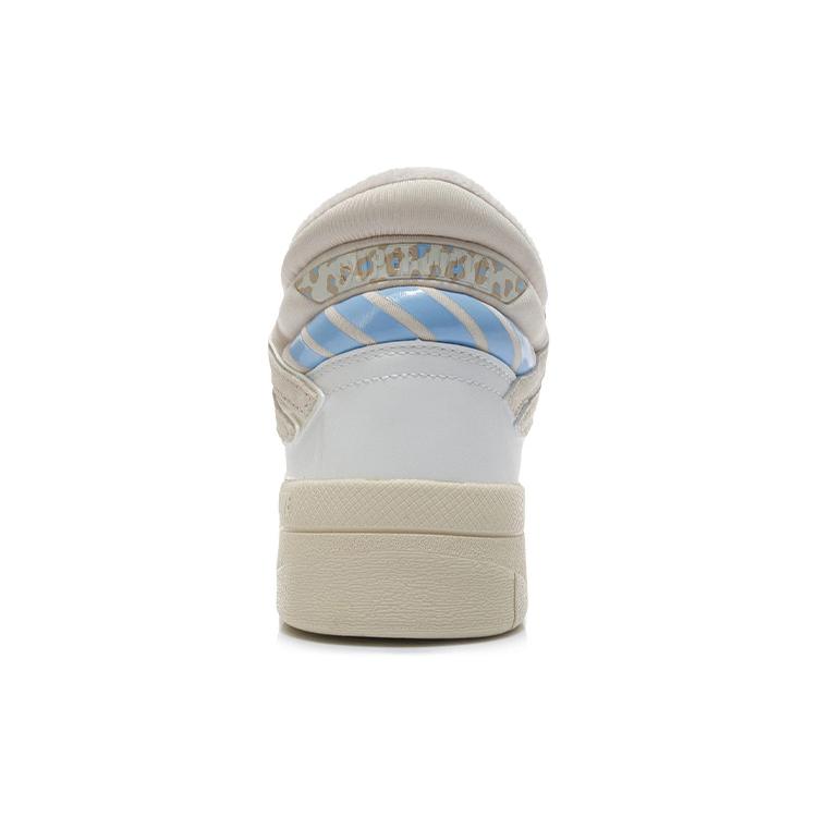 Li Ning Wave Suprewave Mid Устойчивые к скольжению и истиранию Высокие Кеды для скейтборда Женские Светло-бежевые AGCR234-5