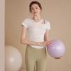 Yoga clothes slim and thin breathable thin sports fitness clothes running short-sleeved Pilates tops women's summer thin