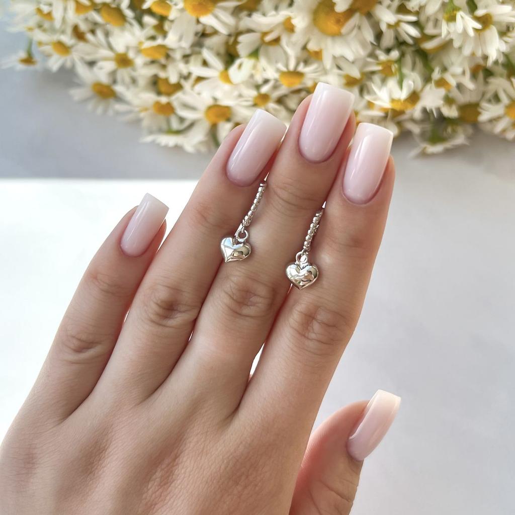 Серебряные серьги без камней (2144625)