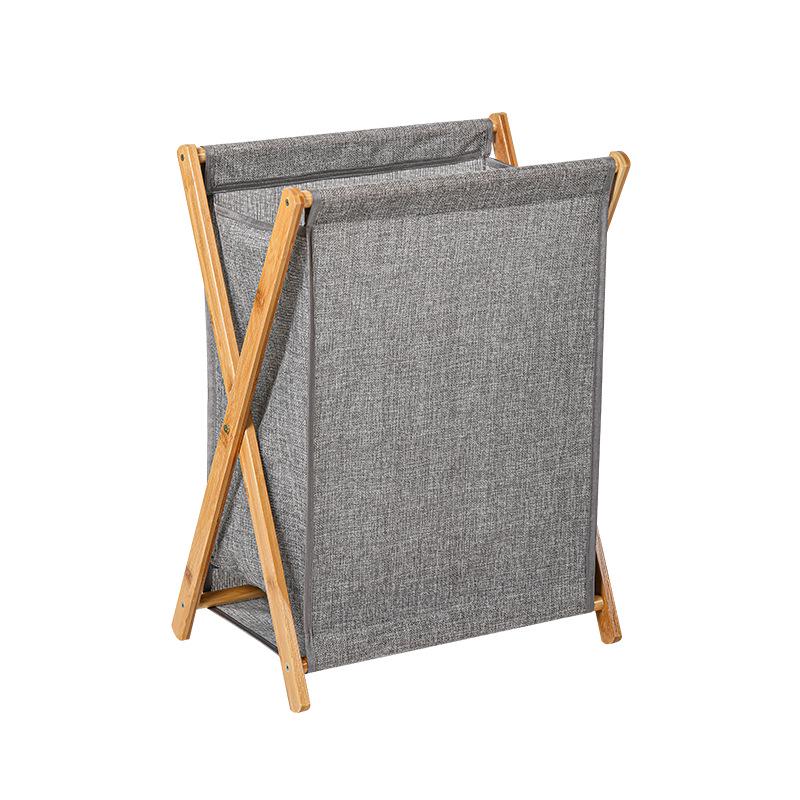 Solid Wood Foldable Laundry Hamper: Large, Durable Storage Basket for Clothes In Laundry Room or Bathroom.
