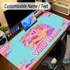 Large Mouse PadKirby Custom Name Text Personalized Desk Mat Non Slip Gaming Pad