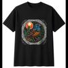 Tattoo Dunnock Sunbeams Bird Mens T-Shirt Black 100% Cotton Wildlife Printed