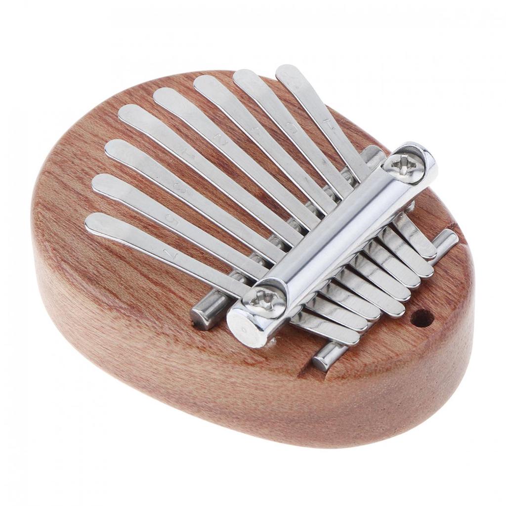 Mini 8 Key Kalimba Water Drop Shape Thumb Piano Mbira Hanging Decoration Instrument
