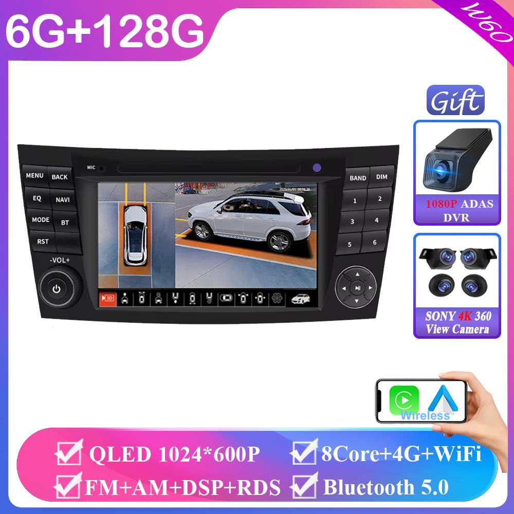 Беспроводная Carplay Android Auto Автомобильные интеллектуальные системы 7 дюймов для Mercedes W211 Benz W211 Автомобильный радиоприемник Мультимедийный плеер Автомобильная стереосистема