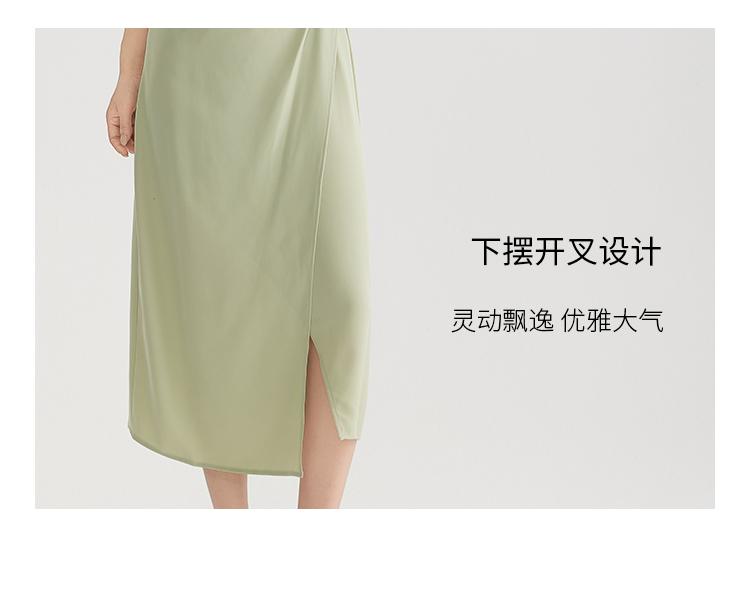 Gubang V-neck short-sleeved dress