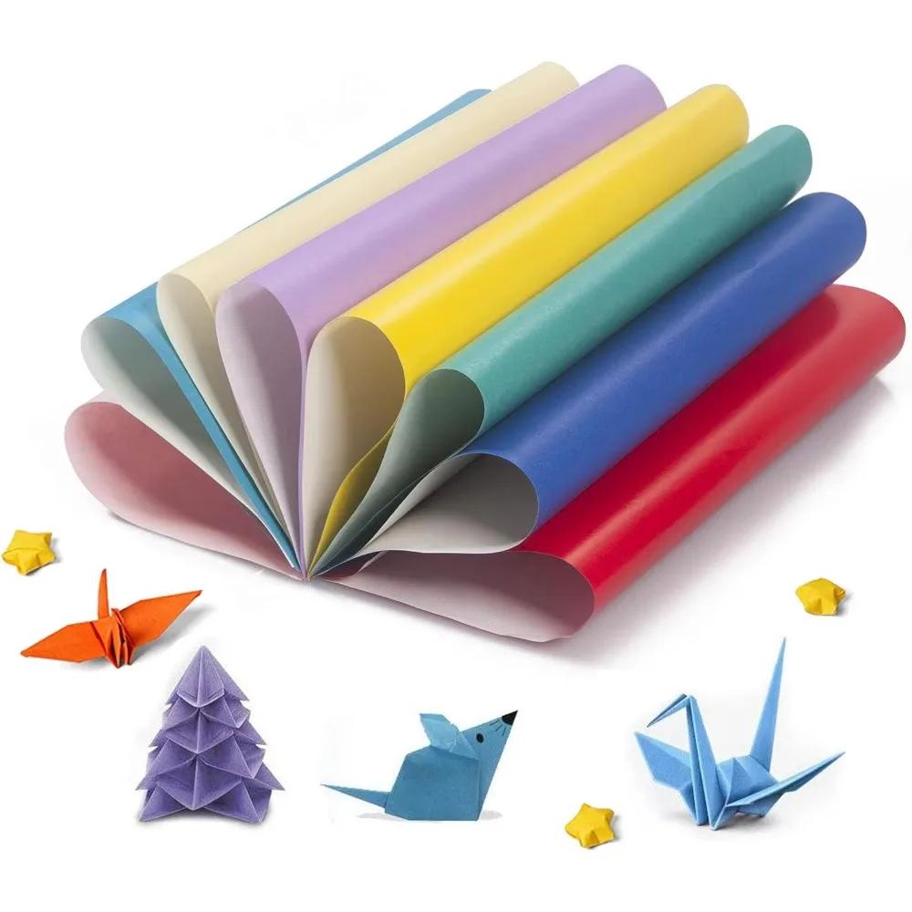 100 шт. Квадратная бумага для оригами Однотонная Двусторонняя Складная 20x20см Бумага с глазами 8мм Детское Ручное Творчество DIY Скрапбукинг Крафт
