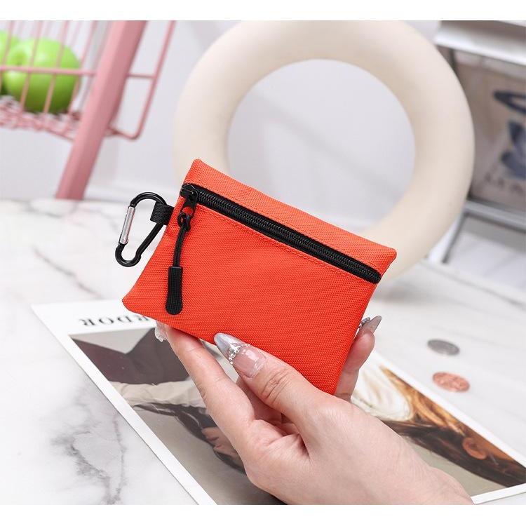 Холщовый мини-кошелек для монет, простой детский кошелек на молнии, карман для денег, однотонный кошелек для монет и ключей, женский и мужской, милый мини-кошелек