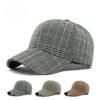 Hat Men's Spring Summer Outdoor Sunscreen Visor Classic Checkered Baseball Cap Hard Top Women's Cap Sun Cap