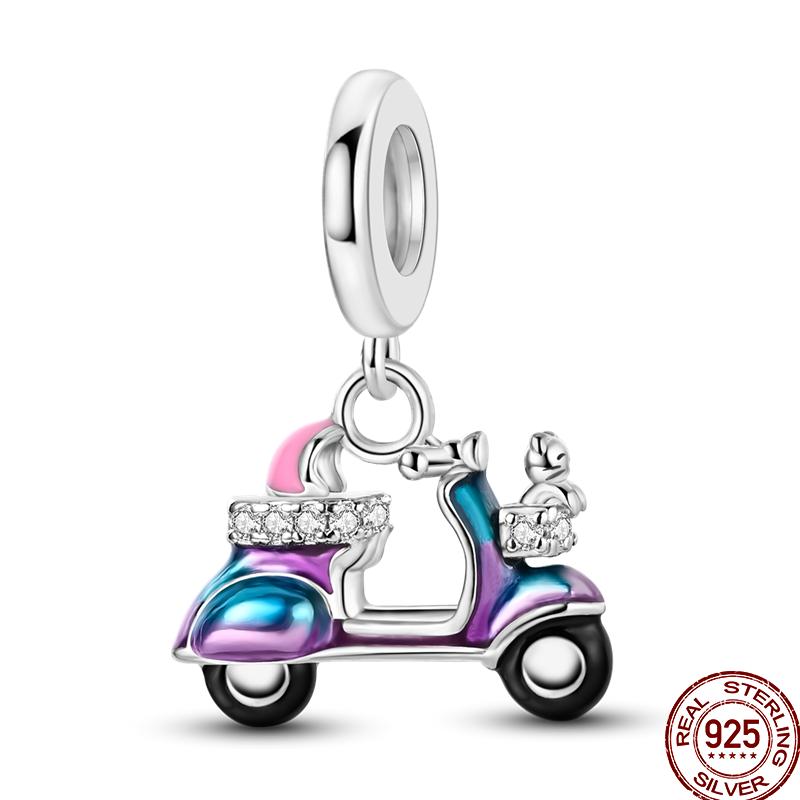 Music Series Copper Headphones Music Note Pendant Beads Suitable For 3Mm Original Bracelet Diy