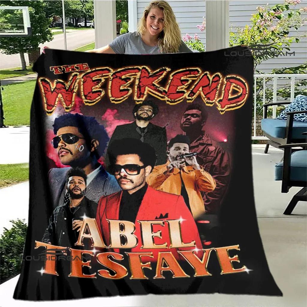 Пледы с принтом The Weeknd Фланелевый теплый плед Мягкий уютный плед Дорожные пледы Постельное белье Подарок на день рождения