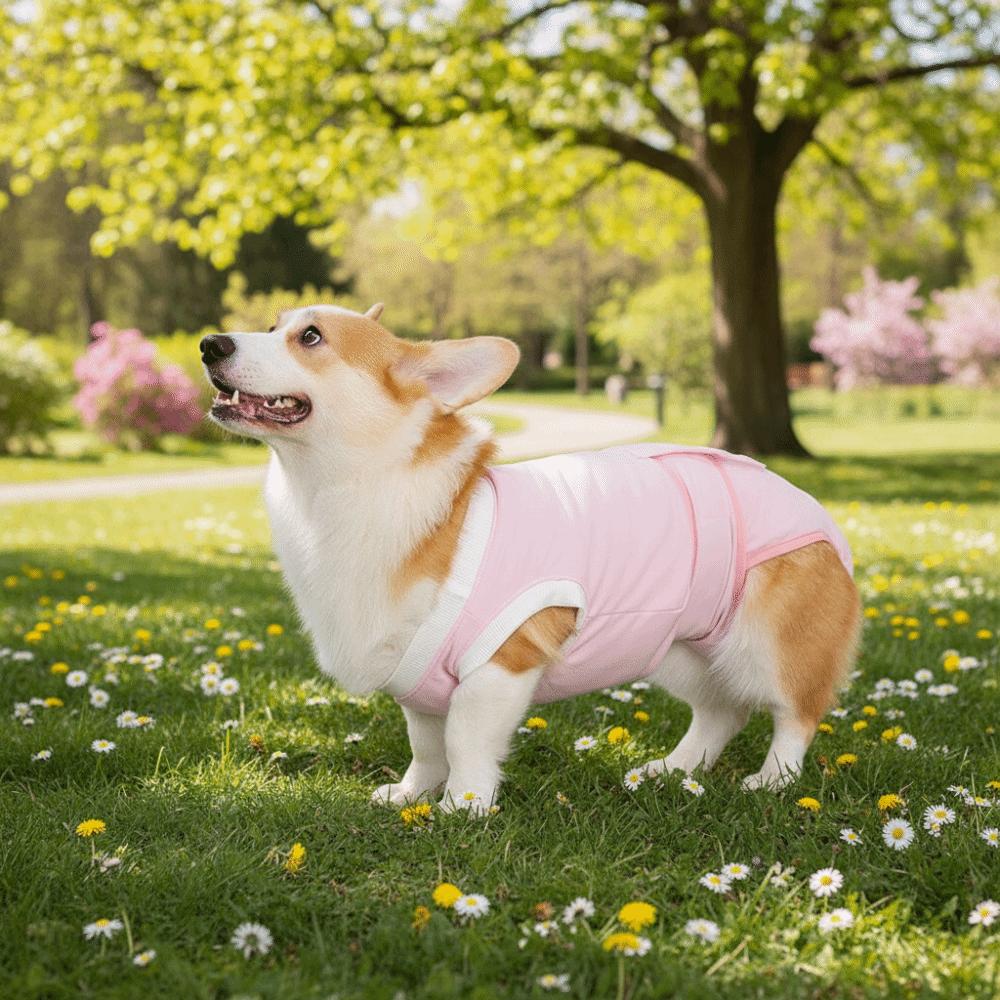 Adjustable Pet Physiological Pants Sleeveless Dog Recovery Suit Postoperative Bodysuit Indoor Use