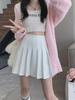 Skirt Large Aline Pleated Coffee Womens High Waist Slim Fit Autumnwinter 2023 College Style