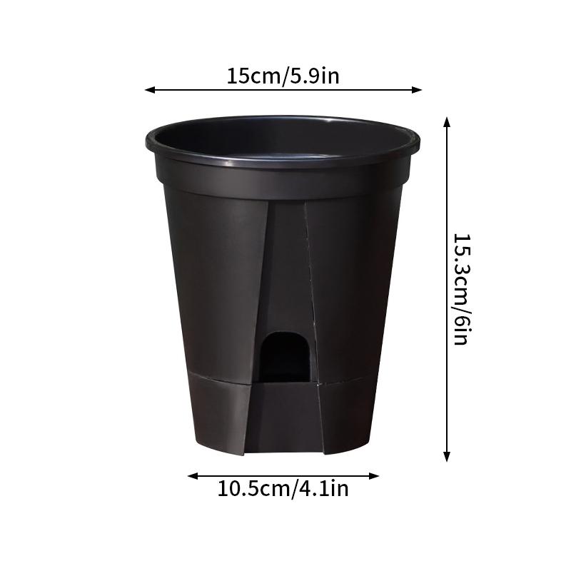 Double-layer Round Flowerpot Lazy Flower Pots Hydroponic Plastic Flowerpot Self Watering Flower Pot Water Absorption Planter