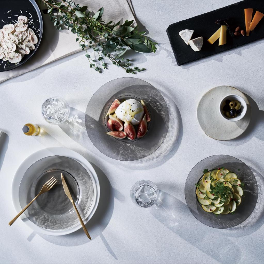 Тарелки Toyo Sasaki Glass Переработанные тарелки 240 Набор из 3 больших тарелок Круглые тарелки Блюда Стеклянные тарелки Посуда 46052ESM