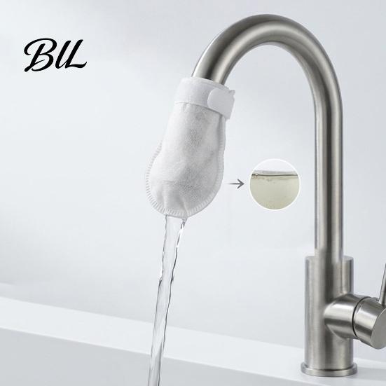 Sediment Filter for Tap Universal Faucet Water Bag with Non-Woven Fabric High-Density Remover Cotton Rust Particles Anti-Splash Reusable Easy Install