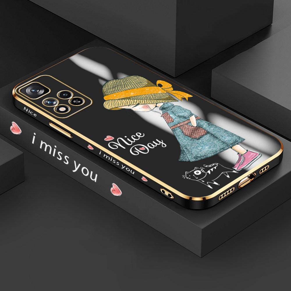 Для Redmi Note 13 Pro 12 Pro 12S 11 Pro 11S 10S OPPO A38 A77s A96 Realme C33 C65 OnePlus Lovely Girl Design мягкий чехол для телефона TPU