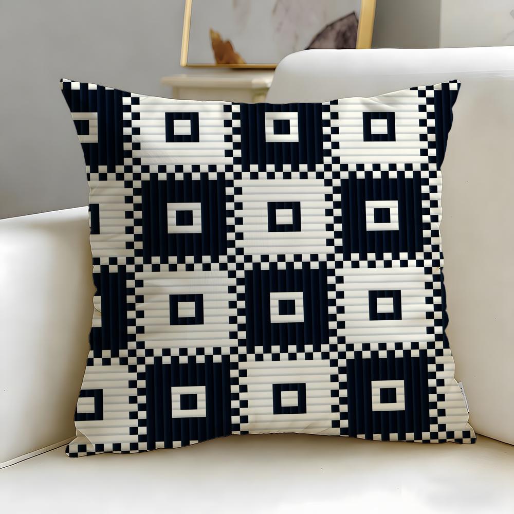 Enloe Abstract Cushion Cover Soft  EasyWash Pillow Case  Versatile for Couch Bed Travel and Office