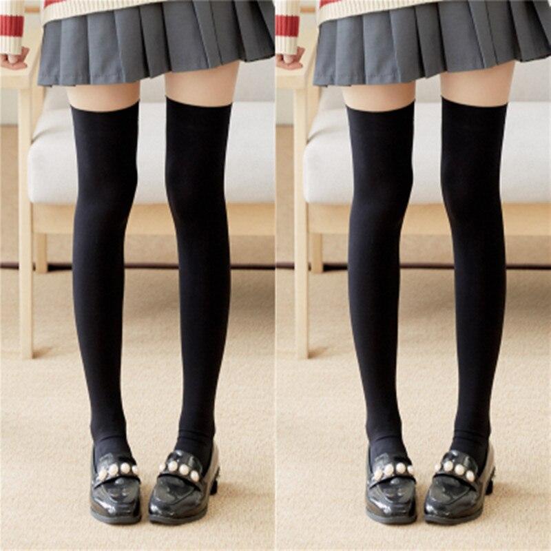 1Pair Women Sexy Warm Thigh High Stockings Over Knee Socks Velvet Calze Stretch Stocking Temptation Medias Overknee Long Socks