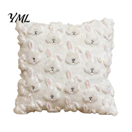 Farmhouse Fall Pillow Covers Plush Pumpkin Cushion Cover, Halloween Throw 18 x Inches Maple Leaf Case for Sofa Couch Cozy Decor Unique Home