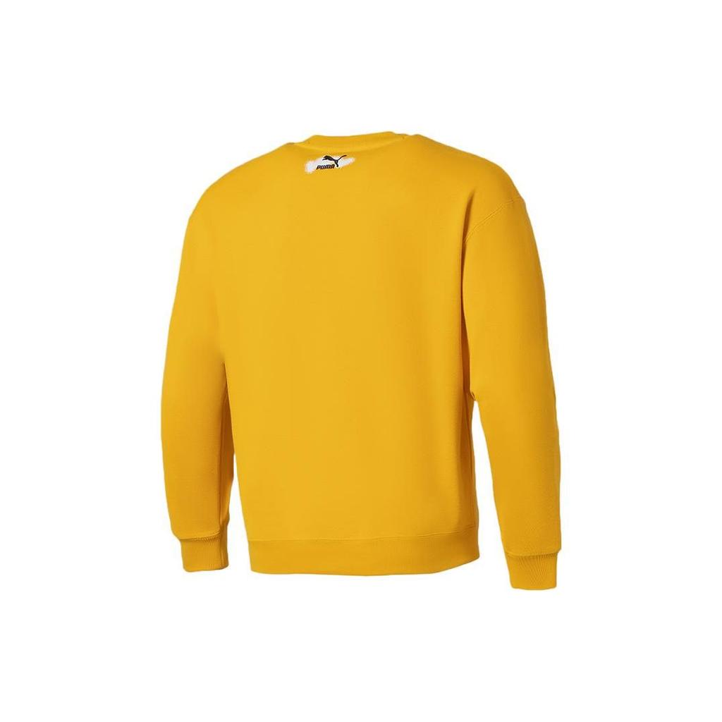 Puma Толстовка с круглым вырезом и принтом логотипа Мужские топы Желтый 536303-85