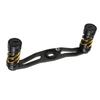 VISPREA Reel Carbon Parts Bait Reel Handle 105mm Crank Carbon Shimano Daiwa Daiwa Abu Garcia Compatible Custom Parts Replacement YU240 (Black Gold)