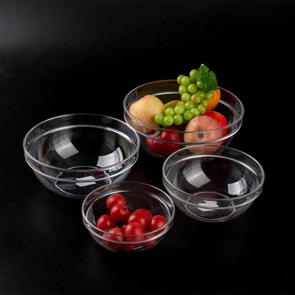Большая емкость для десерта, толстая фруктовая чаша, многоцелевая акриловая салатница, кухонная