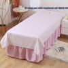 Custom White Cotton Salon Bed Sheets with Face Hole for SPA & Massage
