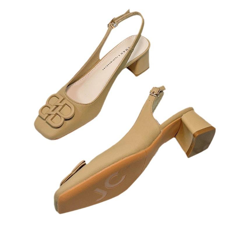 B модная сумка, туфли-лодочки на высоком каблуке, женские весенне-летние новые туфли с квадратным носком, толстым каблуком и одинарным ремешком