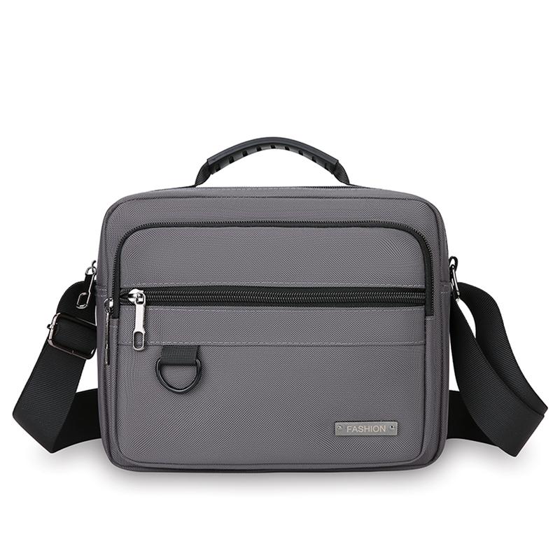 Мужская деловая наплечная сумка с защитой от кражи - Прочный офисный портфель с множеством карманов на молнии
