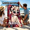Custom Name Personalized Betty Boop Print Beach Towel, for Trip Camping Beach Party Home Decor, Birthday Gift for Family & Friends