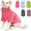 Pet Hairless Cat Clothes Autumn and Winter Clothes High Collar Thick Fleece Home Warm Comfortable Breathable Cotton Coat