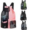 Swim Mesh Beach Bag, Waterproof Gym Bags for Women and Men, Large Pool Bag Swimming Gear Drawstring Backpack