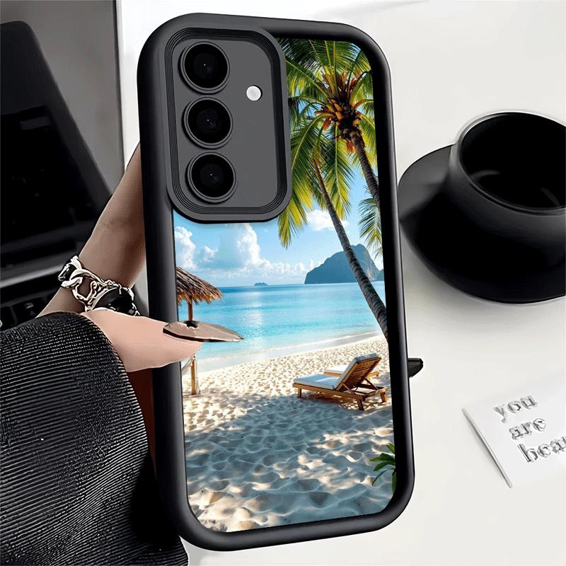 Чехол для телефона Samsung Galaxy A17 A16 A15 A14 A13 Летний пляж Море Пальма Отпуск A56 A36 A26 A55 A35 A25 A54 A34 A24 A53 A3
