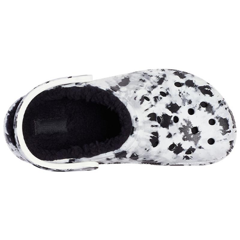 Crocs Baya Замшевые Клоги с Подкладкой из Флиса Бело-Серые Тапочки Унисекс 'Белый Серый'