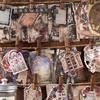 200 pcs Vintage material paper+Stickers Hybrid set Vintage Creativity Scrapbooking Collage material Craft Supplies