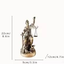 Nordic Vintage Creative Resin Lady Justice Statue, Retro Home Office Decor, Unique Handicraft for Home & Study