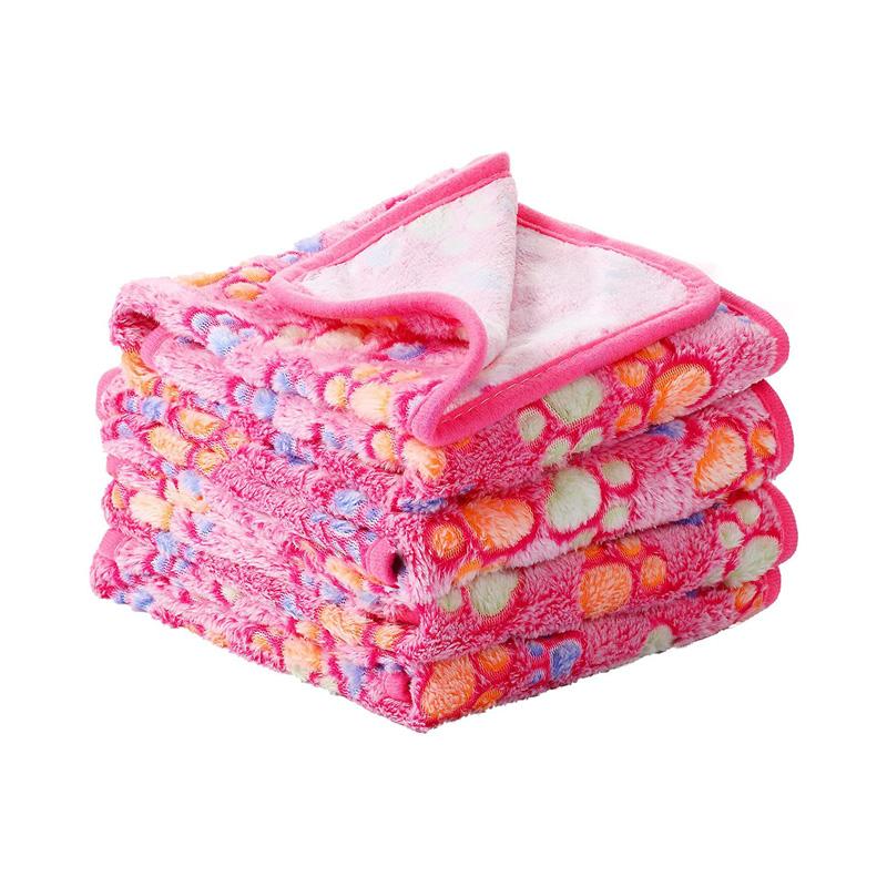 Подстилка-одеяло для собаки, мягкое пушистое одеяло для питомца, милый узор с лапками/слоном, дорожный коврик для питомца, теплое удобное одеяло для кошки, собак