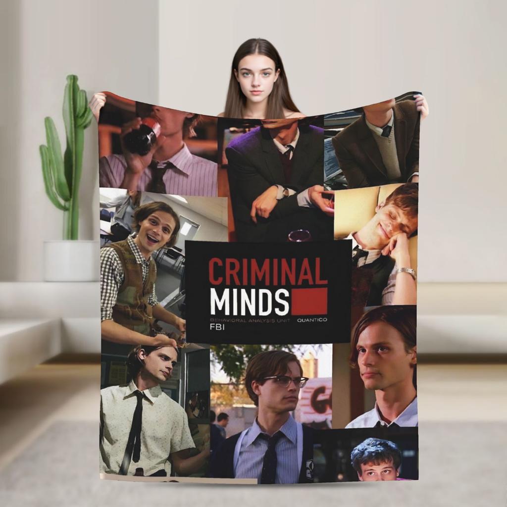 Criminal Minds Spencer Reid  Blanket  Camping Flannel Throw Blanket For Living Room Soft Custom DIY Quality Bedspread