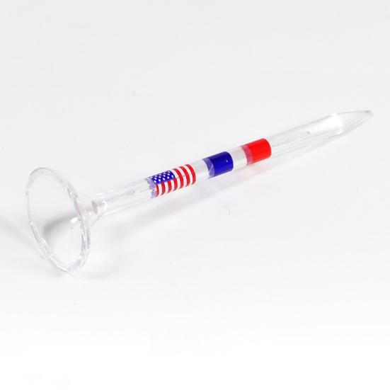 10 шт. Небьющиеся акриловые гольф-тишки с дизайном американского флага, высокая прочность, большая лунка, 8 зубцов, прозрачные аксессуары для гольф-тишек