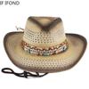 Bohemia Straw Hats Western Cowboy Hat Summer Beach Sun Lifeguard Hat Panama Cowgirl Jazz Caps Sombrero Hombre