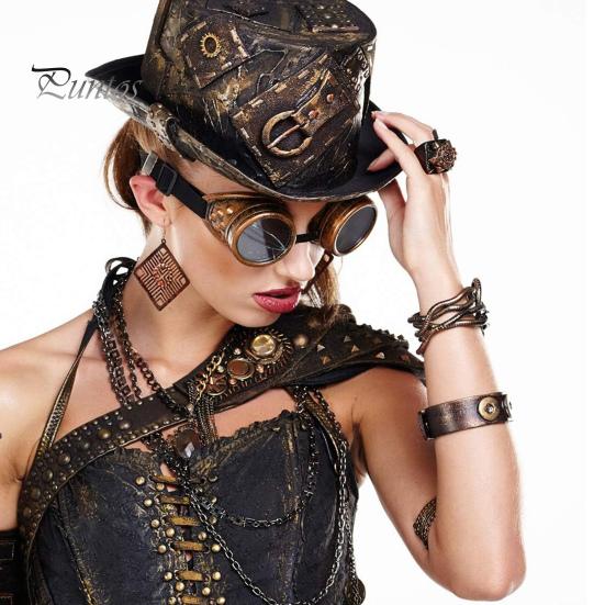 Очки в стиле стимпанк в стиле ретро, устойчивые к царапинам и ультрафиолету, винтажные классные очки на Хэллоуин для косплея на Хэллоуин