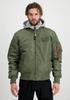 Зимняя куртка Alpha Industries MA-1 D-Tec Hood Bomber Jacket (183110) sage green (183110-001)