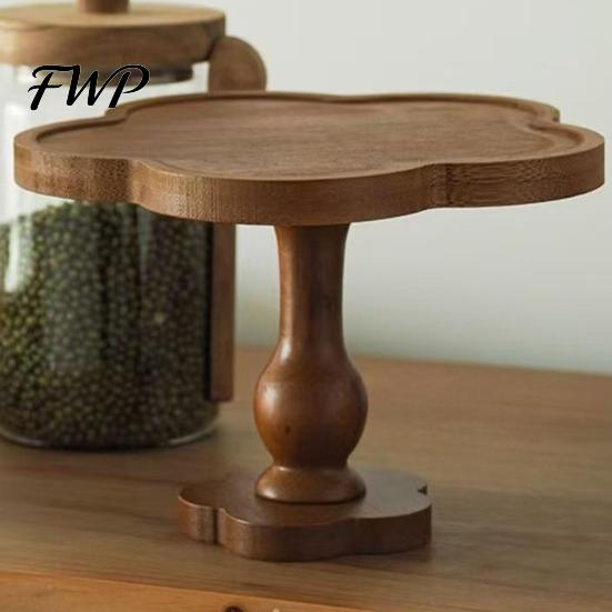 Multi-purpose Serving Tray Wood Flower-Shaped Tray, Decorative Candle Holder Plate, Rustic Tabletop Jewelry Organizer, Wooden Storage Farmhouse