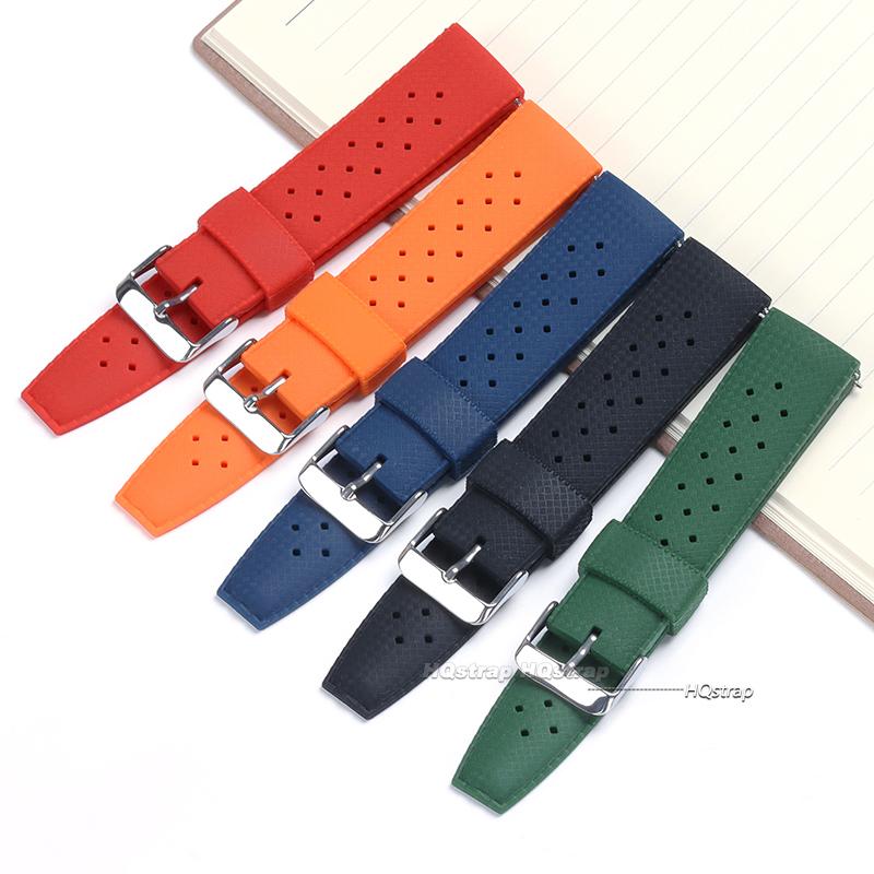 Tropical Silicone Watch Band Quick Release Watch Bracelet 20mm 22mm Soft Rubber Tropic Smart Watch Strap for Omega for Seiko