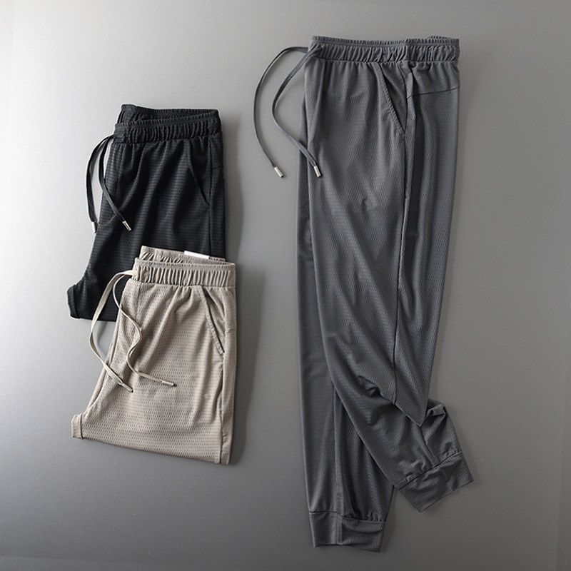 Export Original Tail Single Cut Label Straight-leg Loose Track Pants Men's Summer Quick-Drying Ice Silk Mesh Pants Men's Casual Pants