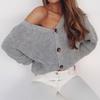 2025 Bestseller Women's Solid Color Buttoned Knit Cardigan for Autumn