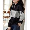 Autumn Winter Loose Casual Patchwork Hoodies Ladies Simple Fashion All-match Pullover Women Hooded Sweatshirt Female Clothes