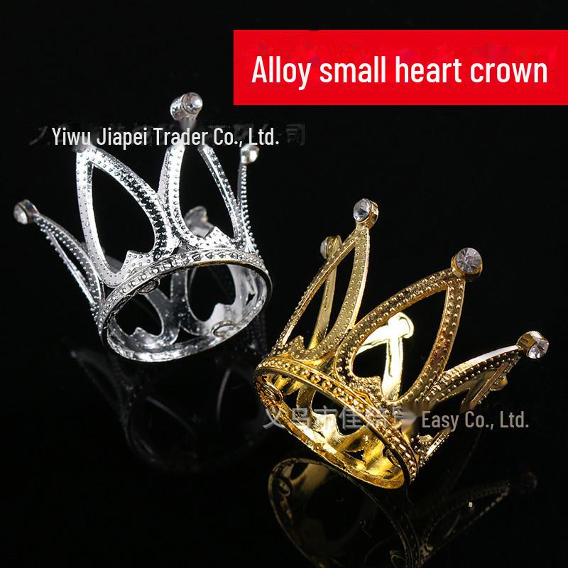 «Украшение для торта «Мини-бриллиантовая корона принцессы» – Аксессуары для выпечки на день рождения феи»